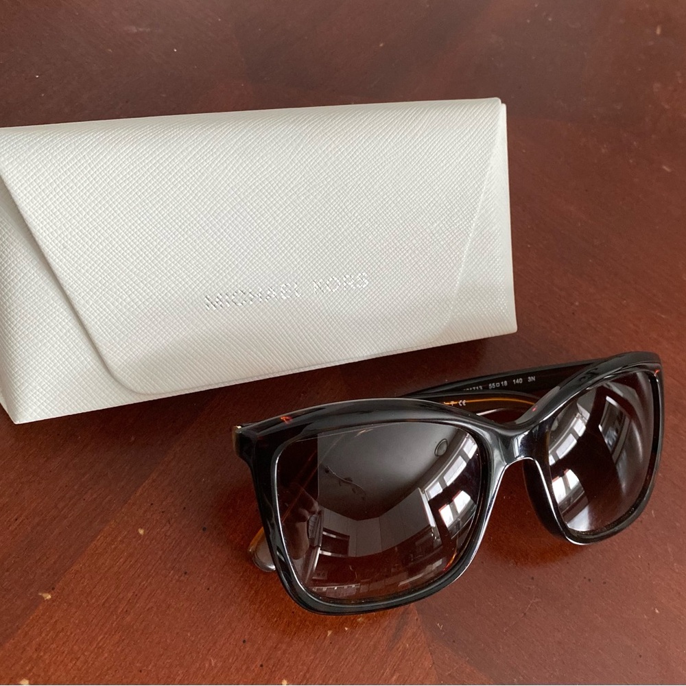 Michael Kors Tortoise Shell Sunglasses with White Case